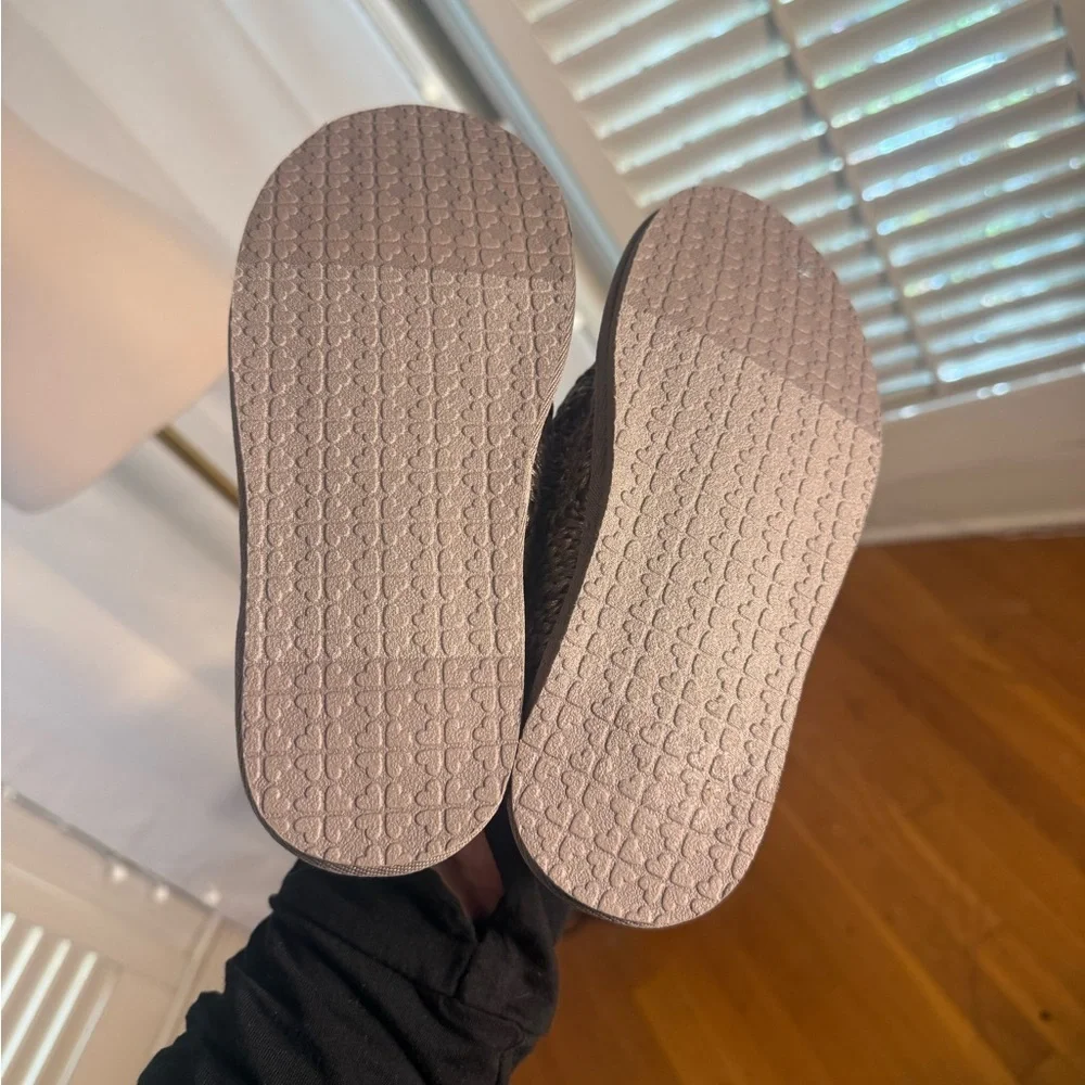 UGG Kids Knit Slippers Shearling Lined Gray Size Small 2–3